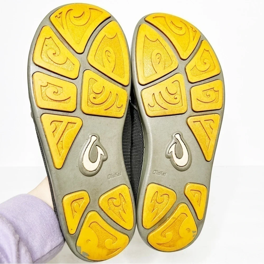 Olukai Nohea Mesh Loafers Size 7 Men’s Grey